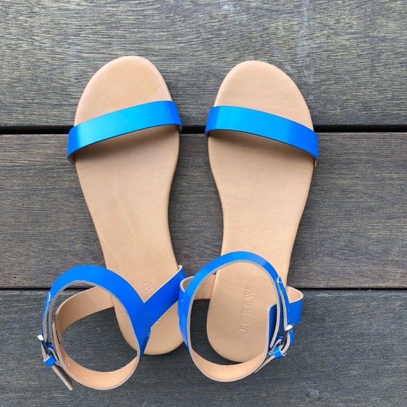 J. Crew Shoes - J. Crew 9 Abbot slide sandals blue leather